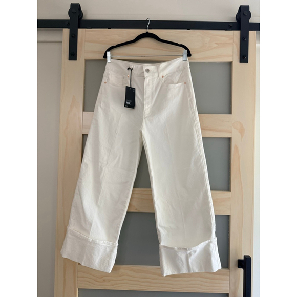 PAIGE Denim - Paige Sasha Ankle White Jeans Women’s Size 31 | Straight Leg Cropped Denim Pants